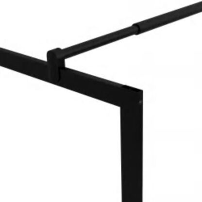 Duschwand mit Ablage für Walk-In-Dusche Schwarz 100x195 cm ESG - Image 7