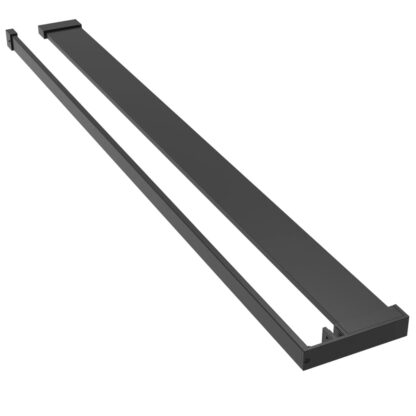 Duschwand mit Ablage für Walk-In-Dusche Schwarz 100x195 cm ESG - Image 7