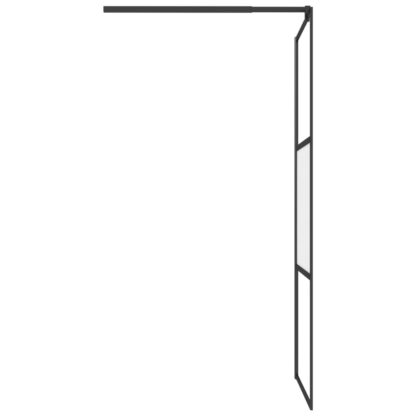 Duschwand mit Ablage für Walk-In-Dusche Schwarz 100x195 cm ESG - Image 6