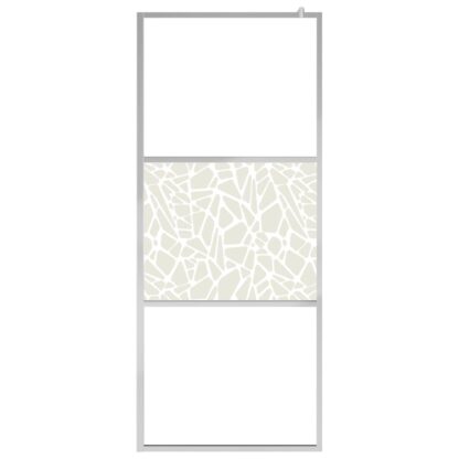 Duschwand mit Ablage für Walk-In-Dusche Chrom 80x195 cm ESG - Image 4