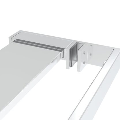 Duschwand mit Ablage für Walk-In-Dusche Chrom 80x195 cm ESG - Image 11