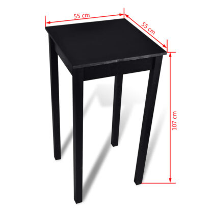 Bartisch MDF Schwarz 55x55x107 cm - Image 4