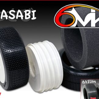 Reifen 1:8 Wasabi Silver mit Inserts und Felgen Ultra (Paar, nicht geklebt)
