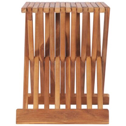 Klappbarer Hocker 40×32×45 cm Massivholz Teak - Image 3