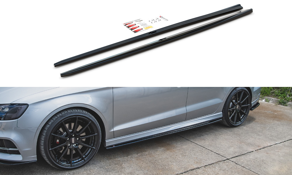 Aufkleber für Audi Sport S Line Logo Ringe Schweller a3 a4 Tt Auto