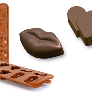 Silikonformen Valentinstag Pralinen 10,5x21x2,5 cm Ideal für selbstgemachte Schokoladenpralinen