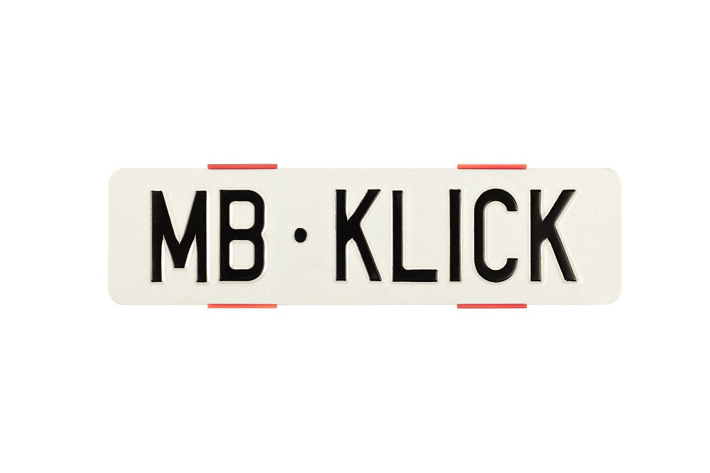 MB KLICK Rahmenlose Kennzeichenhalter Rot –