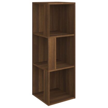 Eckregal Braun Eichen-Optik 33x33x100 cm Holzwerkstoff - Image 2