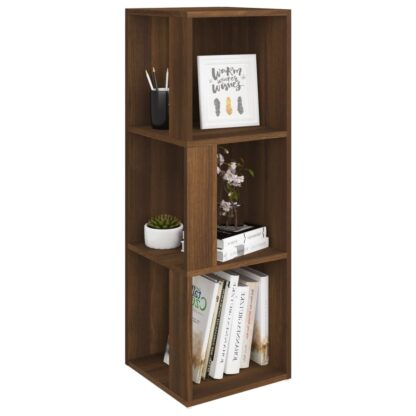 Eckregal Braun Eichen-Optik 33x33x100 cm Holzwerkstoff - Image 4