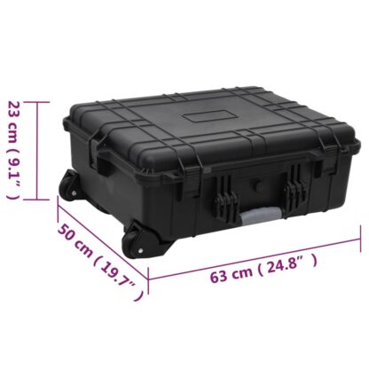 Flugkoffer mit Rollen Schwarz 63x50x23 cm PP - Image 8