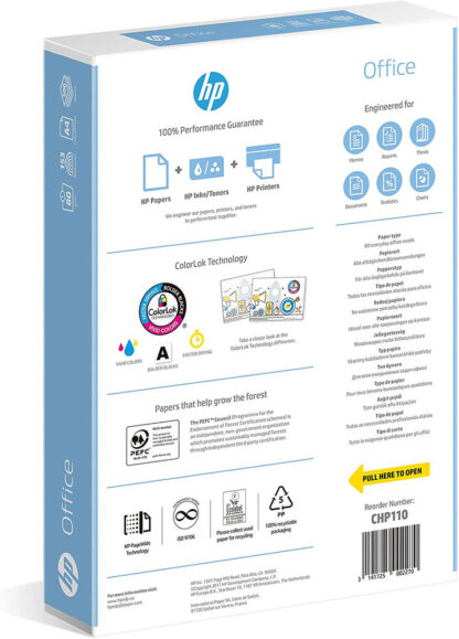 500 Blatt HP CHP110 Office Universal KOPIERPAPIER 80g/m² A4 Hochweiss - Image 5