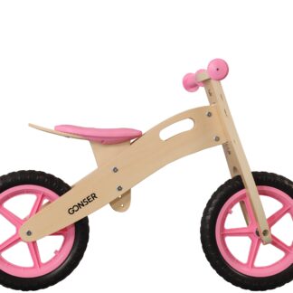 Laufrad Holz 12&quot; pink/nature