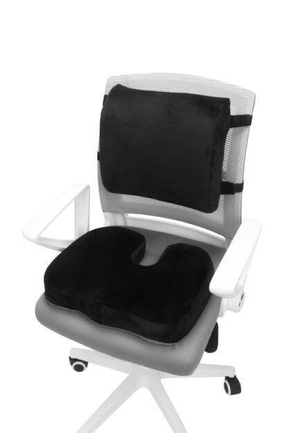 Orthopädisches Sitzkissen und Rückenkissen 2er Set schwarz - Image 4