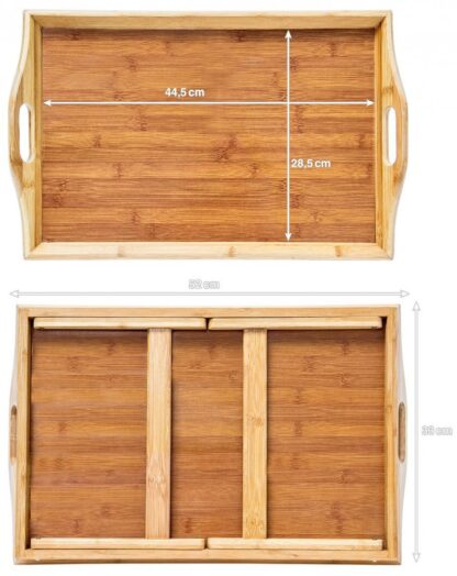 BETT-TABLETT Betttablett klappbares Tablett aus Bambus lackiert - Image 5