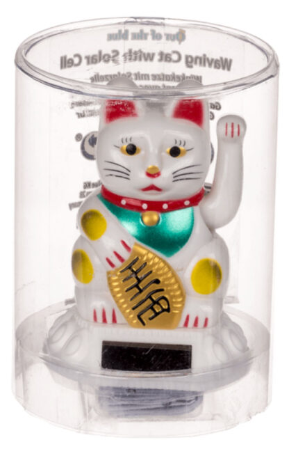 Maneki Neko SOLAR GLÜCKS-KATZE Winkekatze 8cm - Image 5