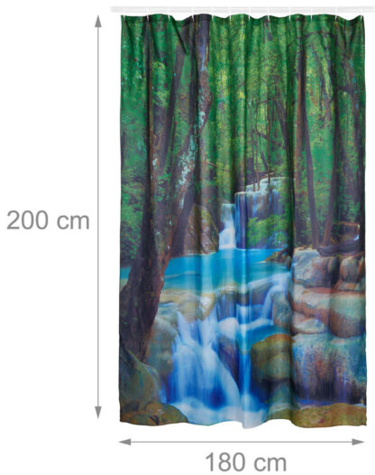 DUSCHVORHANG Wasserfall 200×180cm - Image 5