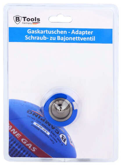 B-TOOLS Gaskartuschen VENTIL ADAPTER Schraub- zu Bajonettventil - Image 2