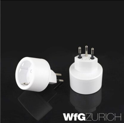 Reiseadapter Übergangs-Stecker SCHUKO (Typ F CEE 7) > Schweiz / CH (T12) - Image 2