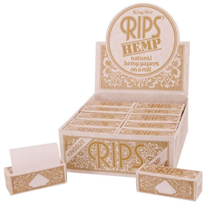 RIPS HEMP Hanf King Size Papers Braun Zigarettenpapier Rolle 5m×53mm