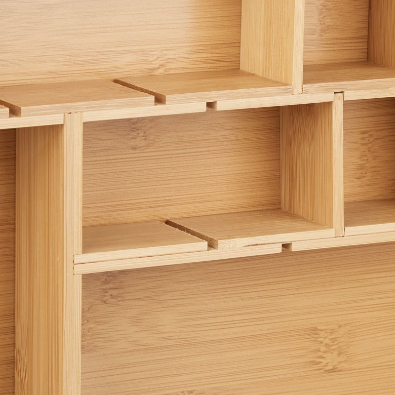 Bambus – Organizer SCHUBLADENEINSATZ Setzkasten 45×32×5cm aus Holz