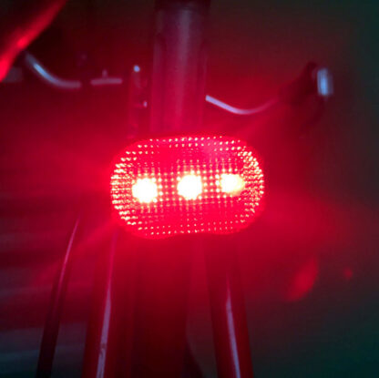 Rücklicht 3 LED VELOLICHT Fahrrad Rückleuchte ROT - Image 3