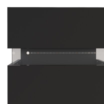 Nachttisch LED BONO mit 3 Schubladen schwarz - Image 8
