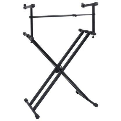 Keyboardständer Doppelstrebig X-Rahmen Schwarz - Image 3
