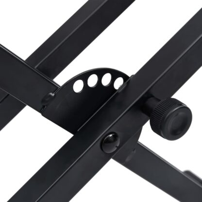 Keyboardständer Doppelstrebig X-Rahmen Schwarz - Image 5
