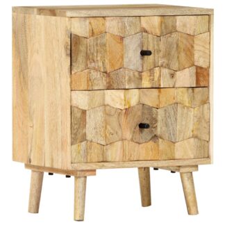 Nachttisch 40x30x50 cm Massivholz Mango