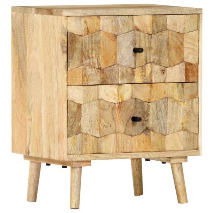 Nachttisch 40x30x50 cm Massivholz Mango