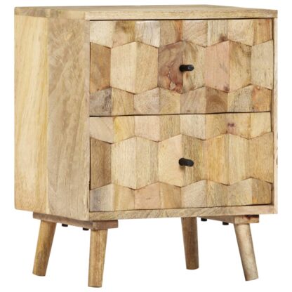 Nachttisch 40x30x50 cm Massivholz Mango - Image 11