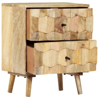 Nachttisch 40x30x50 cm Massivholz Mango - Image 3