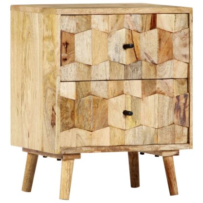 Nachttisch 40x30x50 cm Massivholz Mango - Image 9
