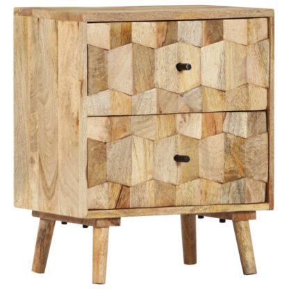 Nachttisch 40x30x50 cm Massivholz Mango - Image 10
