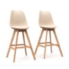 Barhocker AMELIA 2er Set beige