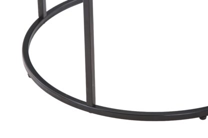 Beistelltisch Glas AMAYA rund 2-teilig weiss/schwarz - Image 8