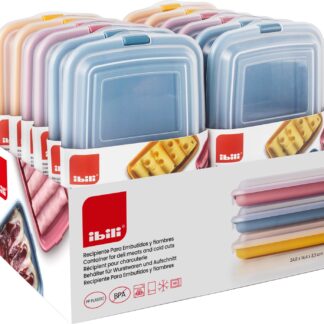 Assortierte Behälter blau, rot, gelb Luftdicht und hygienisch zur Aufbewahrung