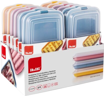 Assortierte Behälter blau, rot, gelb Luftdicht und hygienisch zur Aufbewahrung