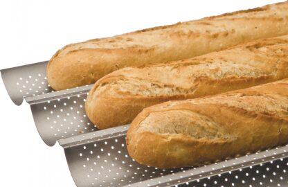 Baguette-/Teja-Backform für 4 Stück 38 x 33 cm Für hausgemachte Backwaren - Image 2