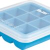 Eiswürfelform mit Deckel 13 x 13 cm Eiswürfelform für 9 Eiswürfel mit Deckel