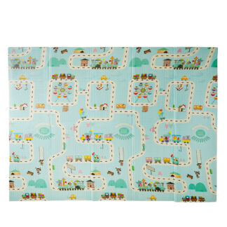 Krabbeldecke faltbar Strasse und Tiere