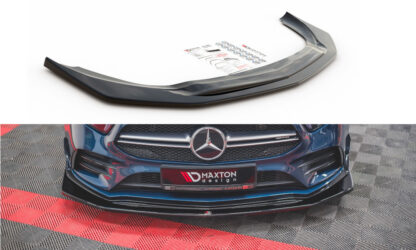 MERCEDES A35 AMG - MAXTON FRONTLIPPE SPOILER (SCHWARZ GLANZ) V.3