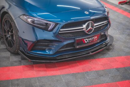 MERCEDES A35 AMG - MAXTON FRONTLIPPE SPOILER (SCHWARZ GLANZ) V.3 - Image 3