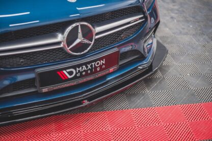 MERCEDES A35 AMG - MAXTON FRONTLIPPE SPOILER (SCHWARZ GLANZ) V.3 - Image 4