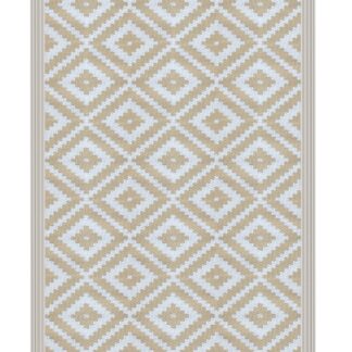 Outdoor Teppich KALUA 180 x 120 cm beige/weiss