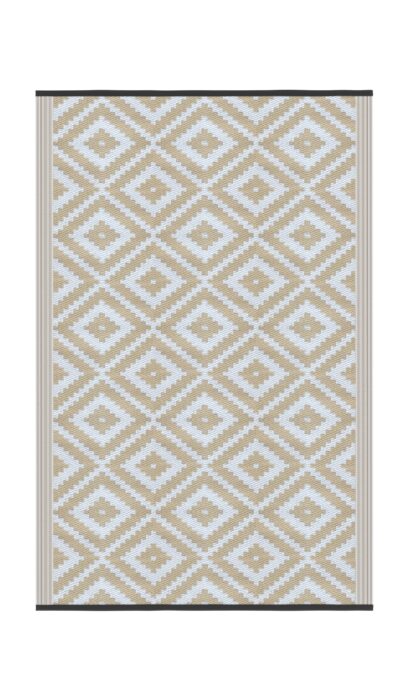 Outdoor Teppich KALUA 180 x 120 cm beige/weiss