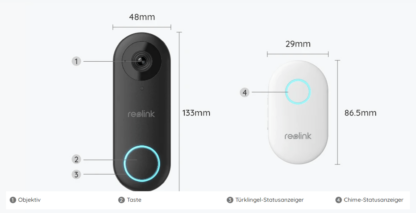 Reolink Video Türklingel Doorbell WiFi 2K - RL-VD-Wifi, D340W - Image 10