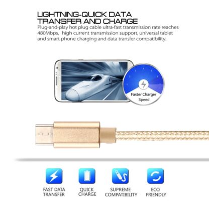 Schnell Ladekabel Typ C USB Gold 3m - Image 5
