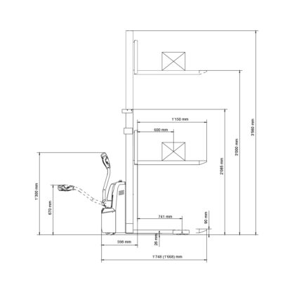 Elektrischer Hubstapler 1.5T / 3.0m - Image 3
