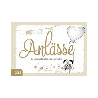 Geschenkkarten zum Ausmalen zu versch. Anlässen